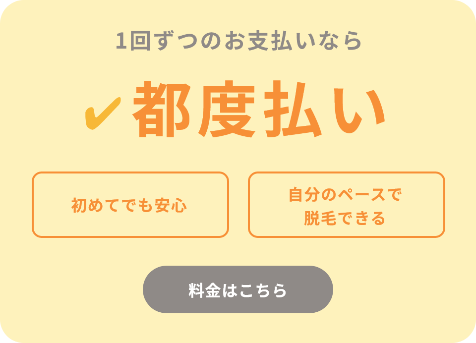 1回ずつのお支払いなら都度払い 料金はこちら