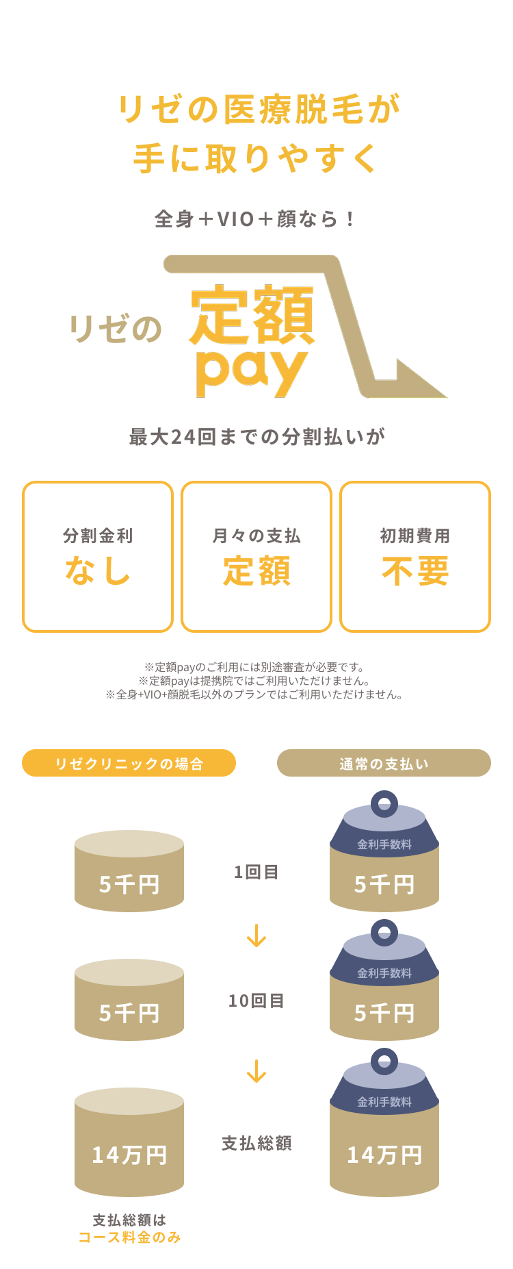 リゼの医療脱毛が手に取りやすく