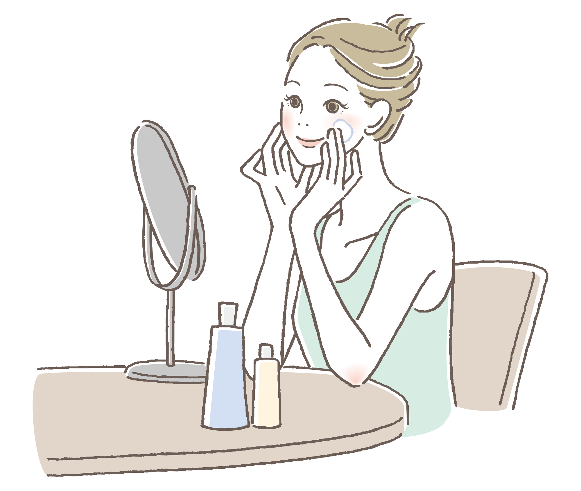 すっぴんに自信!スキンケアの浸透力アップ効果も