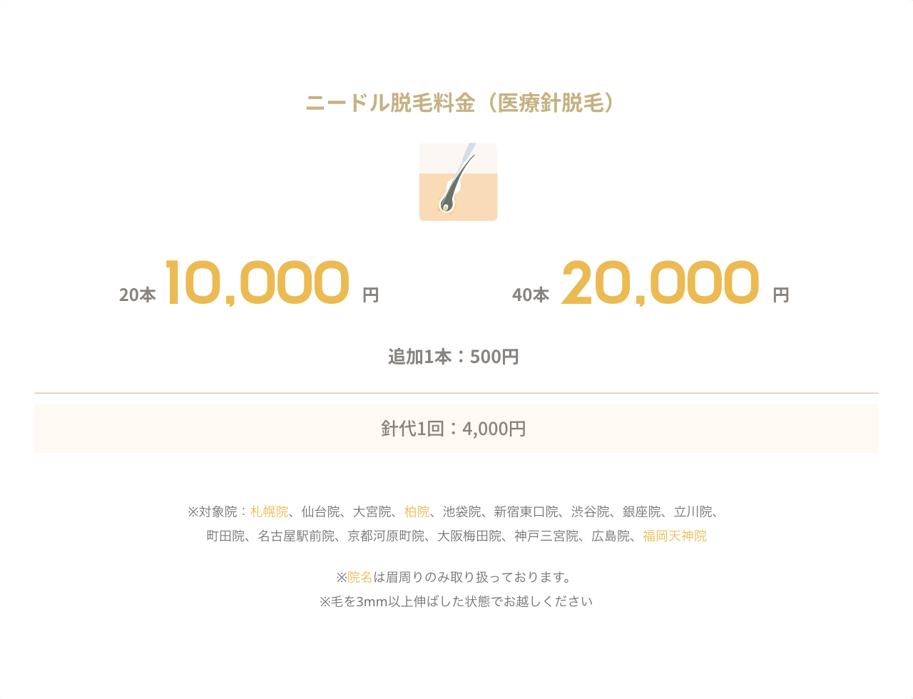 リゼのニードル脱毛